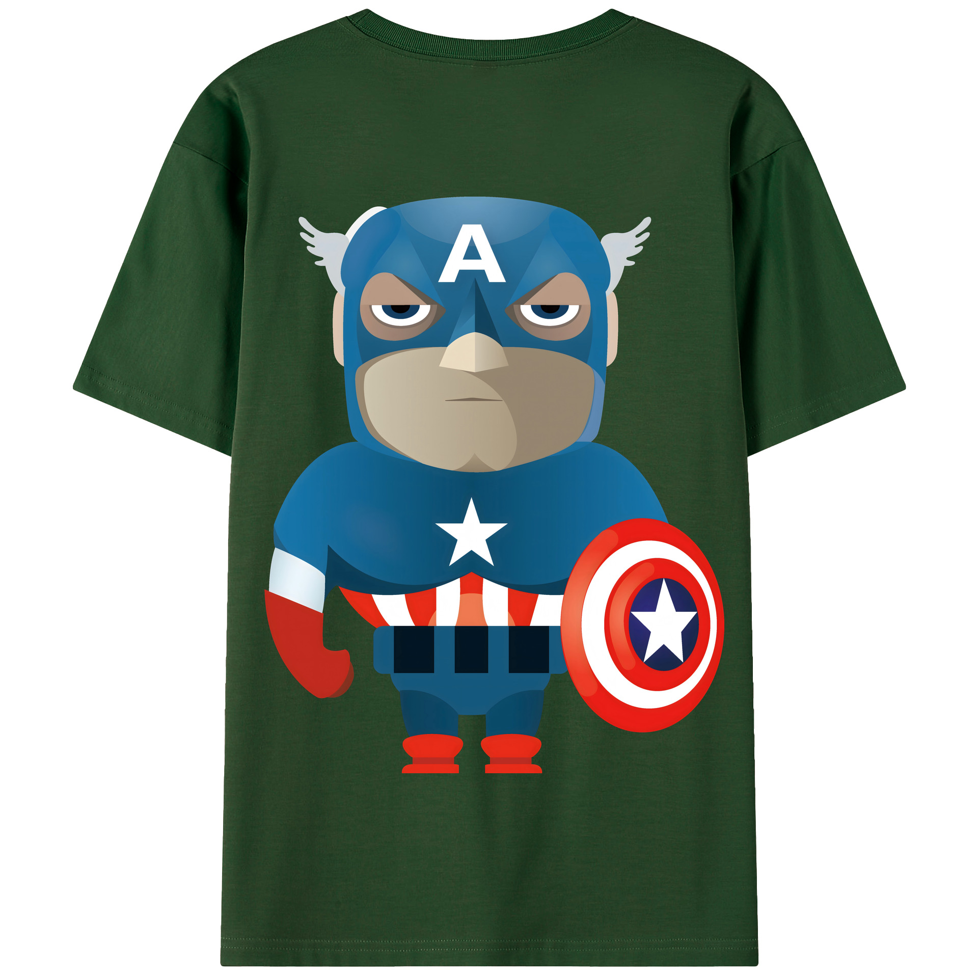 （画像用） アベンジャーズ The Avengers 綿100％半袖Tシャツ（背面プリント）